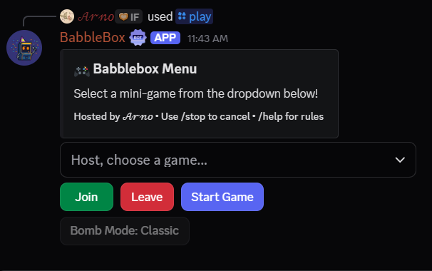 Babblebox lobby screenshot