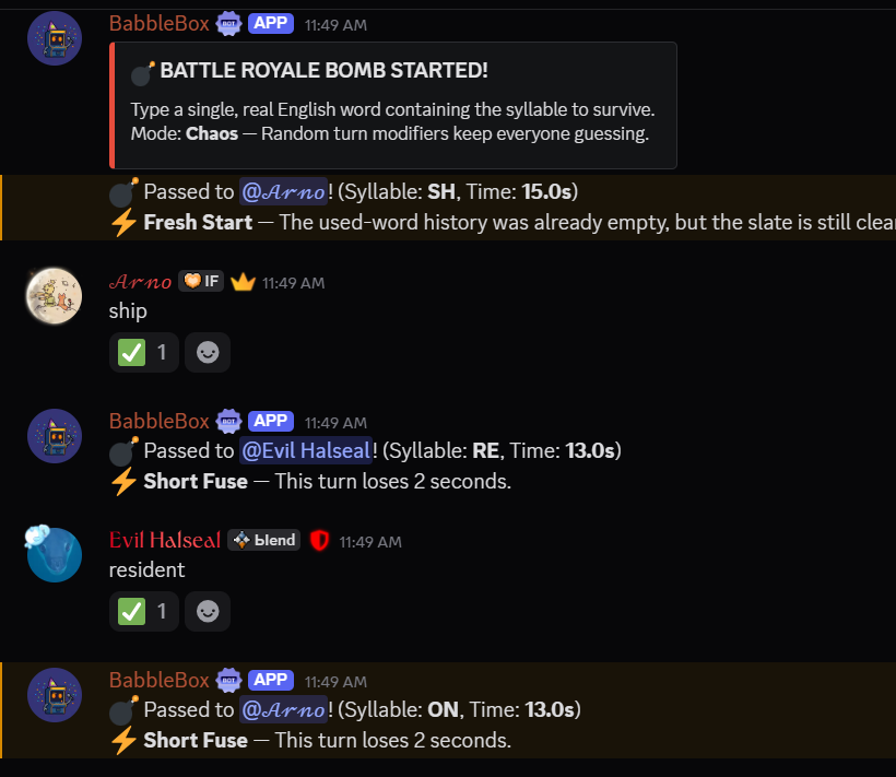 Babblebox Word Bomb gameplay